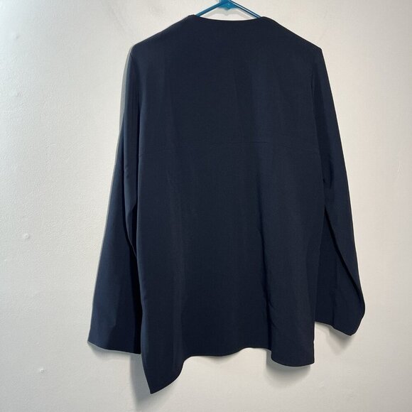 Stella McCartney NWT‎ Navy Blue Arlesa Quarter Zip Blouse Size 42 - Picture 8 of 10